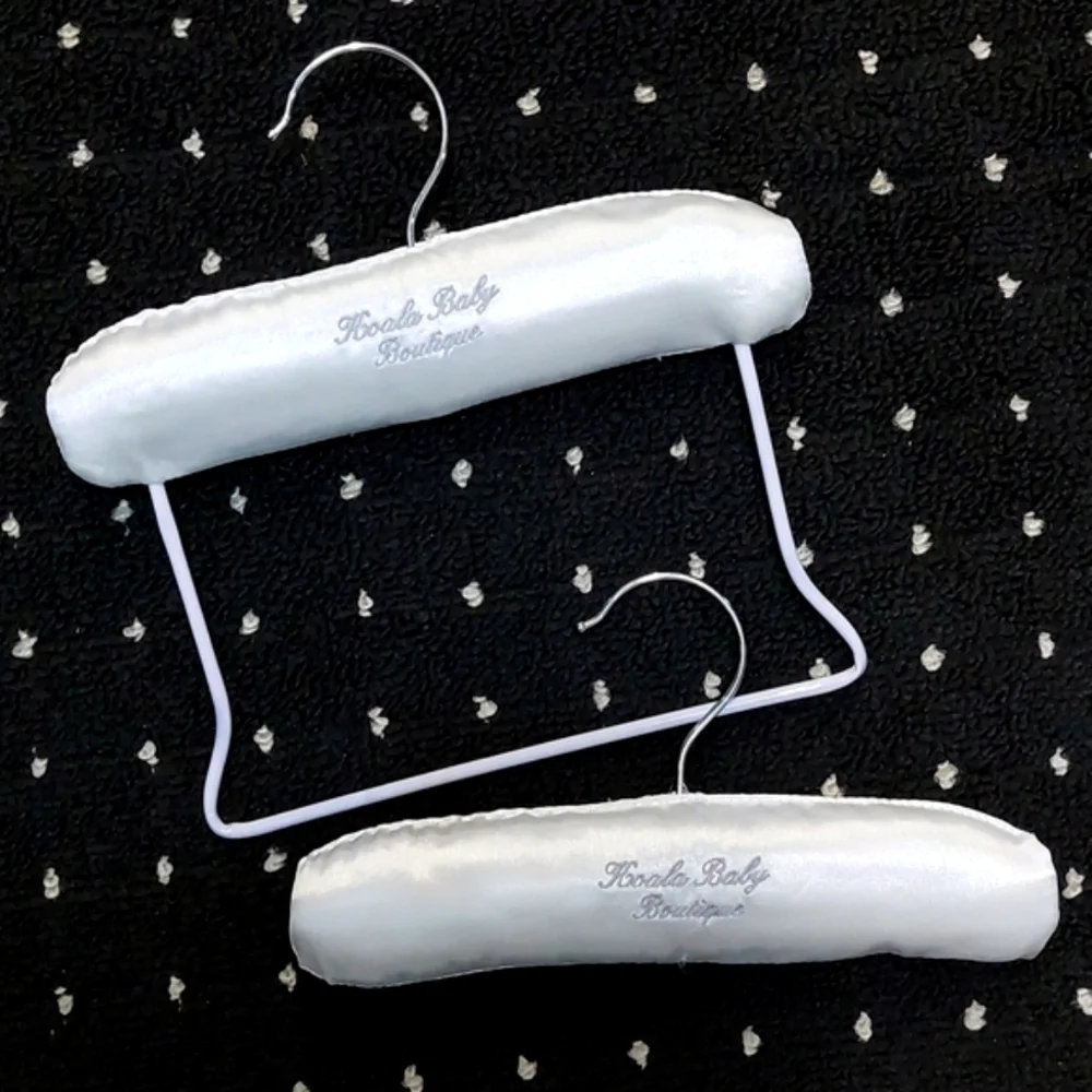 Satin•Cotton Emboidered•Padded Children's Boutique Hanger Assortment • Set of 5